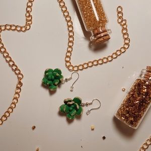 succulent earrings🌿